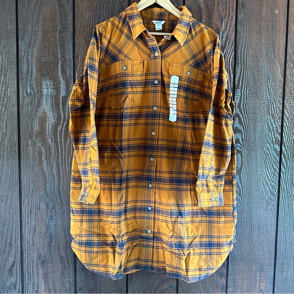 Duluth Trading Co Tops - Duluth Folkwear Flannel Duster Shirt